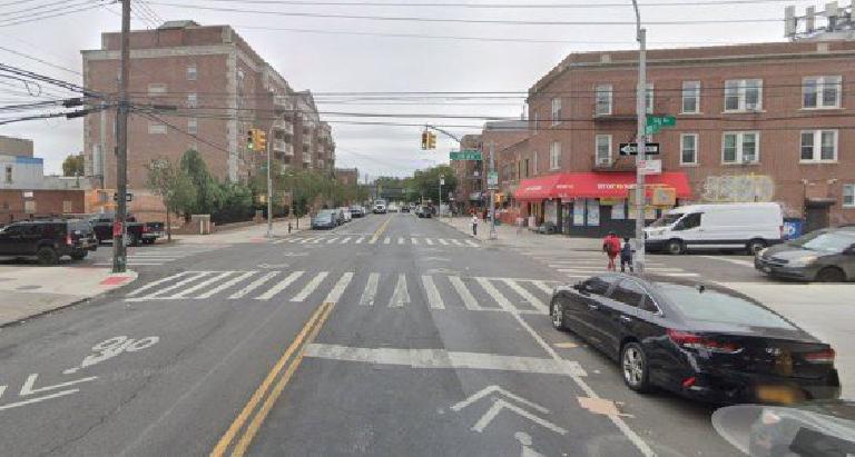 84th and 35th: a right turn, a man down