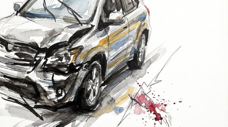 A woman dies on Macombs Road. The driver runs.