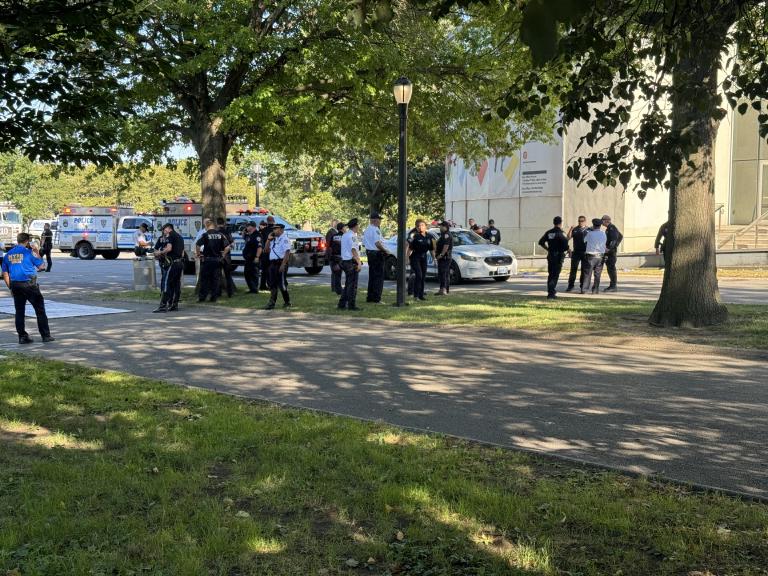 Afternoon death by the tennis center, and a clock that will not stop