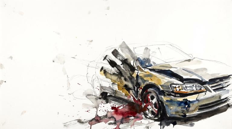 Mid‑afternoon on 125th: a 15‑year‑old on a bike goes down