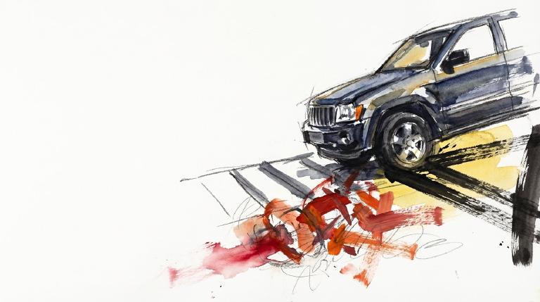 Mid‑afternoon on 125th: a 15‑year‑old on a bike goes down