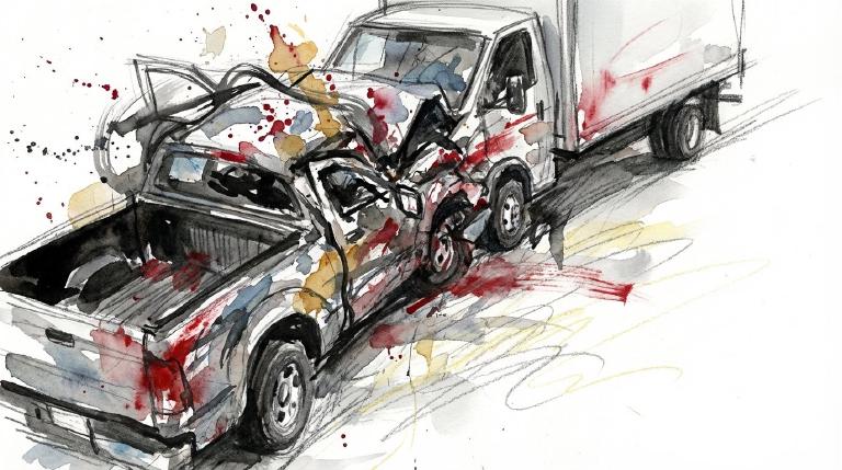 East Tremont at dusk. A body and a front end.