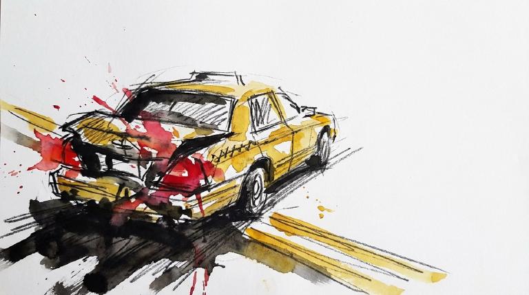 Belt Parkway at dawn. A man in the road. Two cars. No second chance.