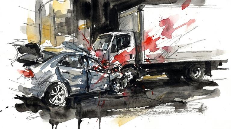 East 14th and Third: another rider down